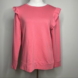 Ann Taylor LOFT NWT flutter long sleeve sweatshirt top size small